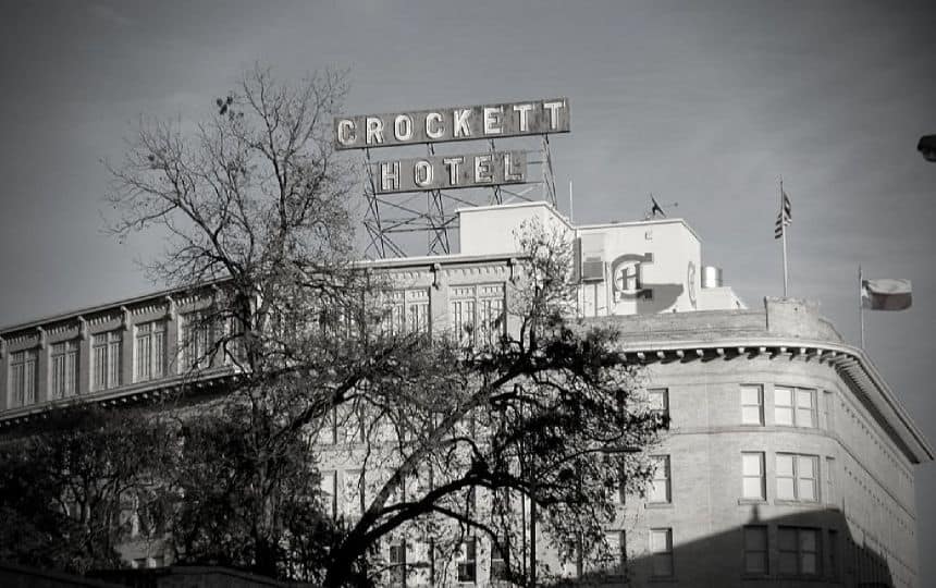 The Haunted Crockett Hotel in San Antonio has a dark past, as the location of some of the bloodiest battles during the fight for Texas independence in the mid-19th century.